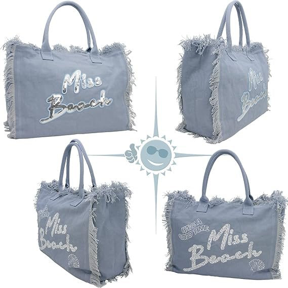 Miss Beach - Sac de bain zippé - Sac de plage - ,Sac pique-nique,Sac shopping