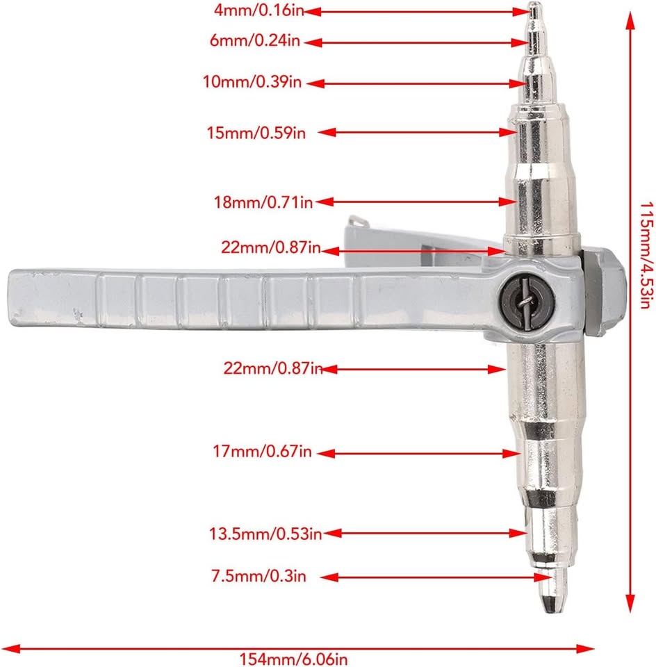 Expandeur de tube de cuivre efficace à double tête universelle à ressort de rappel en acier ...