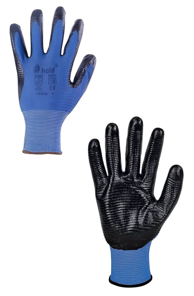 Paire de gants de travail (gants de travail hommes et femmes gants de protection en nitrile idéal..