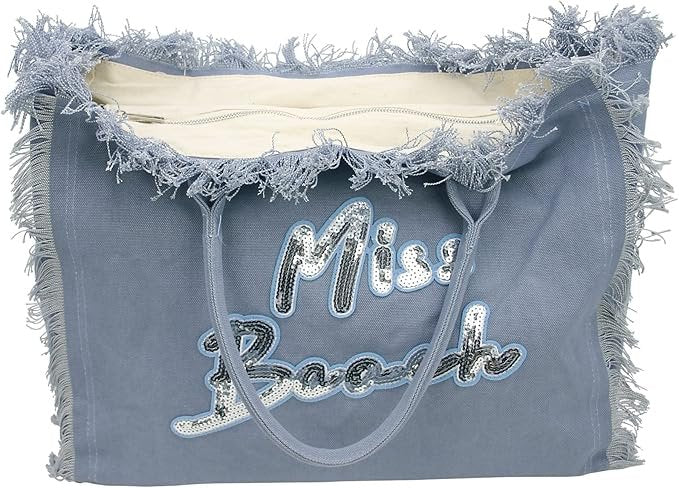 Miss Beach - Sac de bain zippé - Sac de plage - ,Sac pique-nique,Sac shopping
