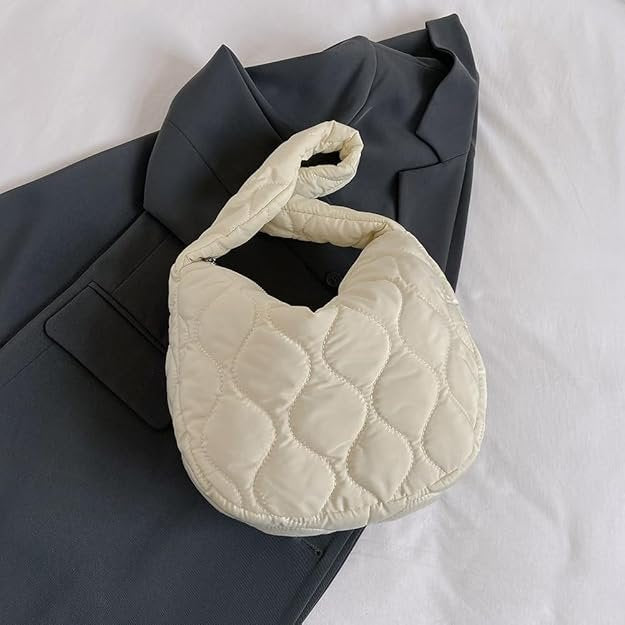 Sac fourre-tout léger polyvalent en duvet pour femme, sac à bandoulière rembourré, grande capacité
