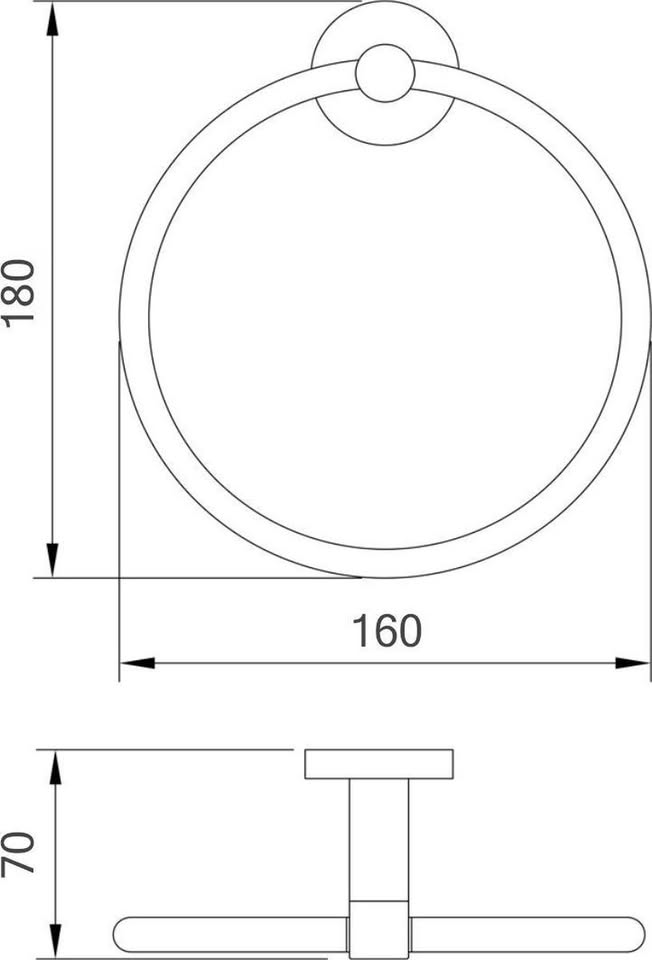 Porte-serviettes - Anneau porte-serviettes - Porte-serviettes - Rond - Salle de bain - Cuisine