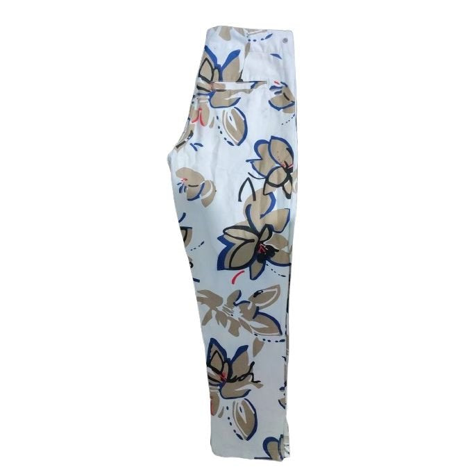 Pantalon extensible confortable à motifs