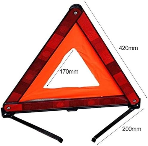 Triangle d'urgence de voiture pliable, homologué, boîtier de rangement de dimensions réduites,...