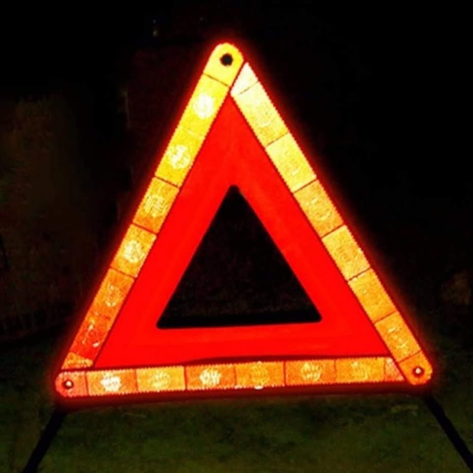 Triangle d'urgence de voiture pliable, homologué, boîtier de rangement de dimensions réduites,...