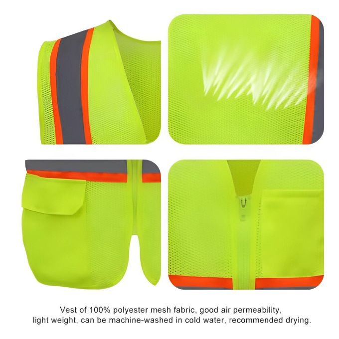 Vestes de travail en coton polyester haute visibilité personnalisables Sécurité renforcée...