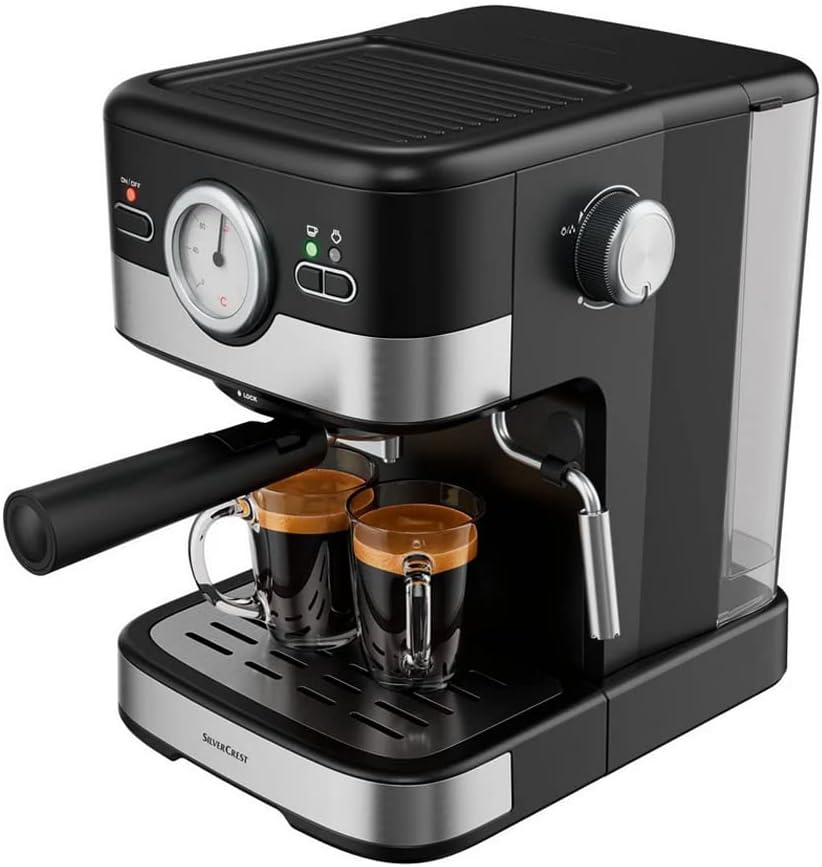 SilverCrest SEM 1100 C3 Machine à expresso avec réservoir d'eau 1,5 l avec mousseur à lait Pression
