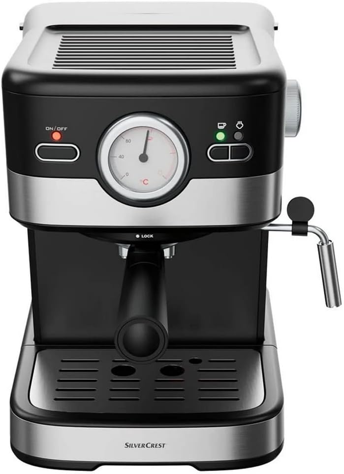 SilverCrest SEM 1100 C3 Machine à expresso avec réservoir d'eau 1,5 l avec mousseur à lait Pression