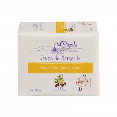 Savon de Marseille Fleur d’Oranger Argan 4x100g