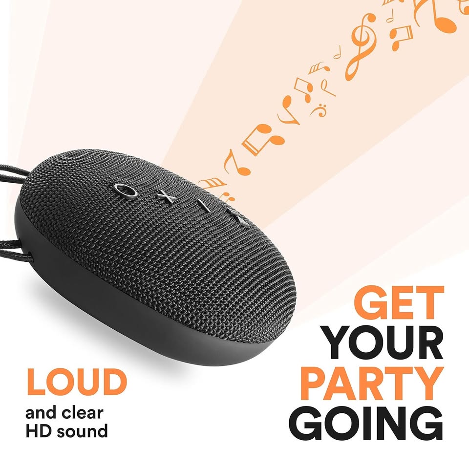 Enceinte sans fil portable KOOLBOKS avec son HD, basses percutantes de 10 watts - Noir