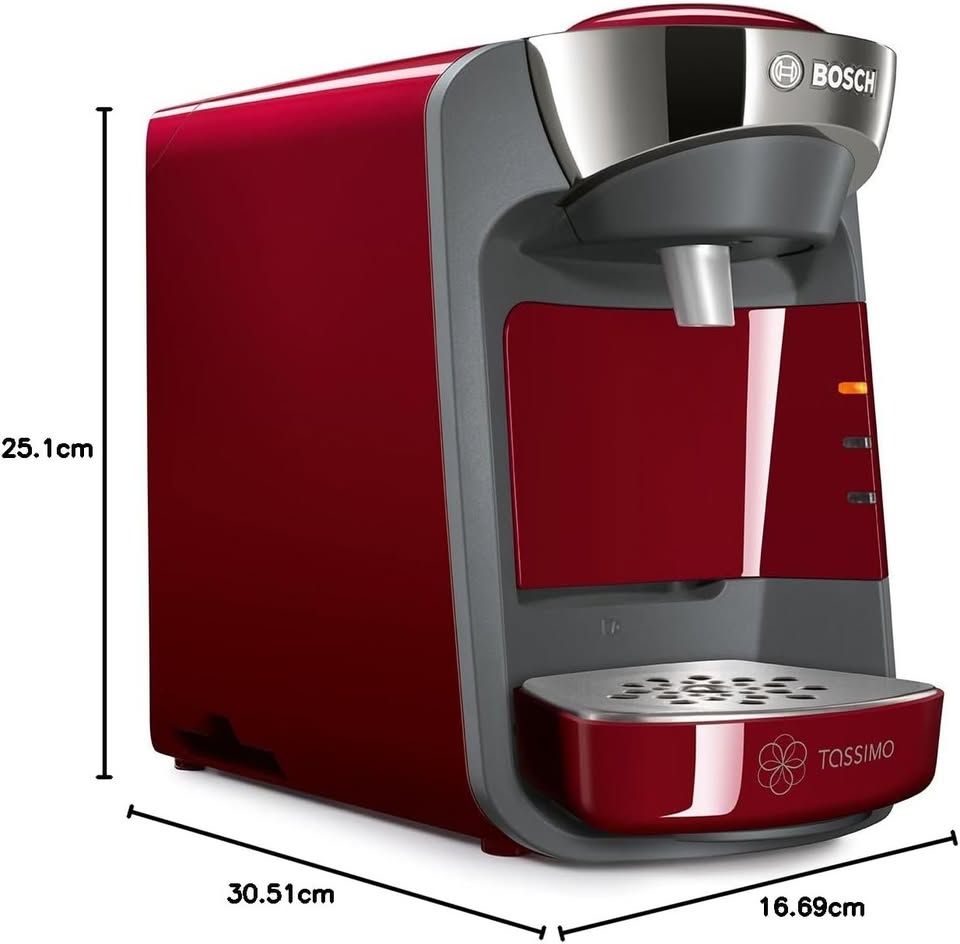 Bosch Electroménager - TAS3203 Machine à Café Tassimo Suny, plus de 40 boissons chaudes, OneTouch,