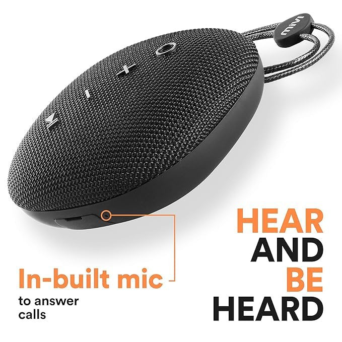 Enceinte sans fil portable KOOLBOKS avec son HD, basses percutantes de 10 watts - Noir