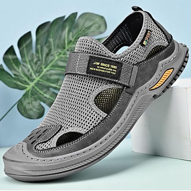 Sandales de sport pour homme, randonnée, confortables, sandales orthopédiques, légères, bout ouvert, sandales en cuir, pantoufles de mer, chaussures d'été