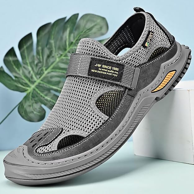 Sandales de sport pour homme, randonnée, confortables, sandales orthopédiques, légères, bout ouvert, sandales en cuir, pantoufles de mer, chaussures d'été