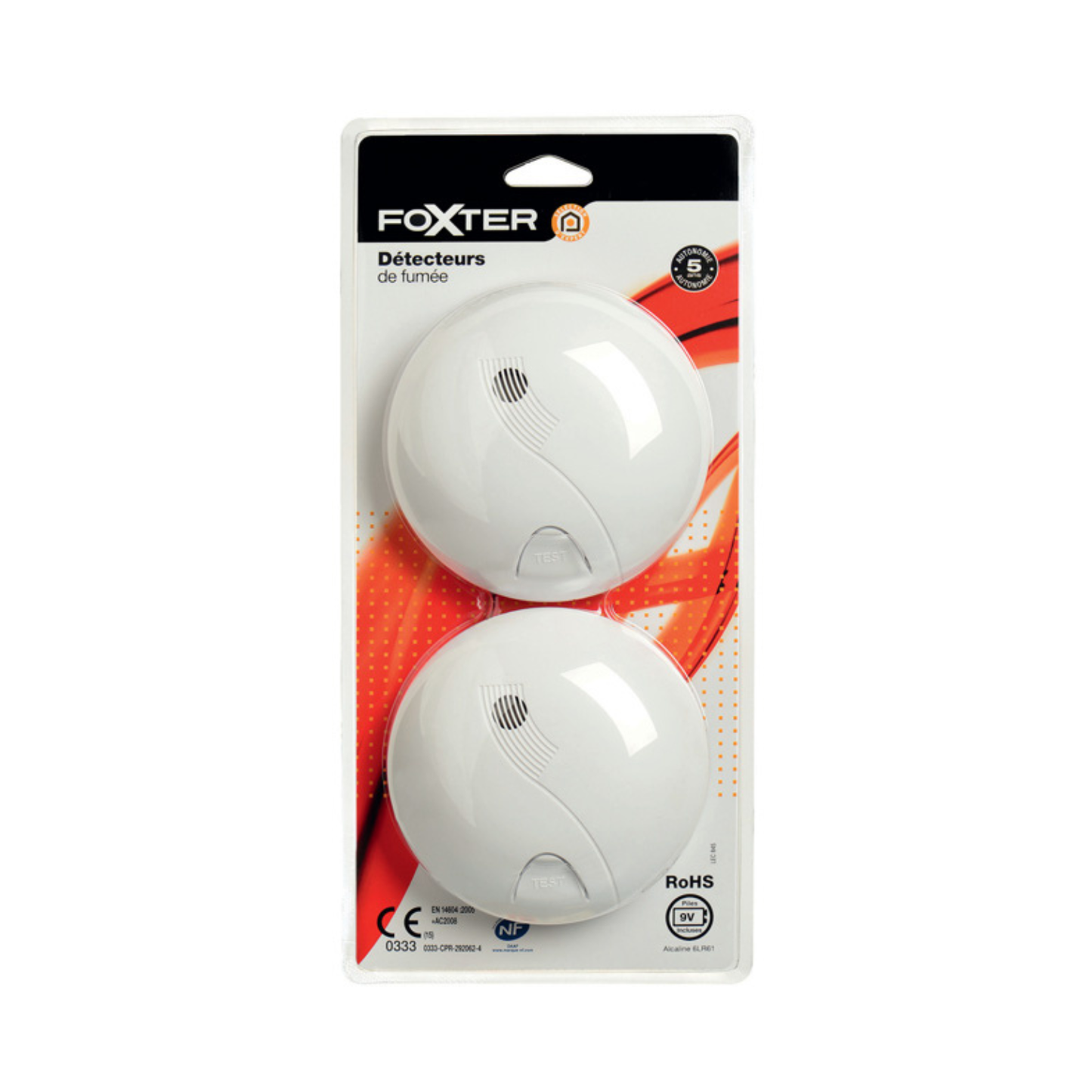 Détecteurs de fumée Clartech (2pcs)
