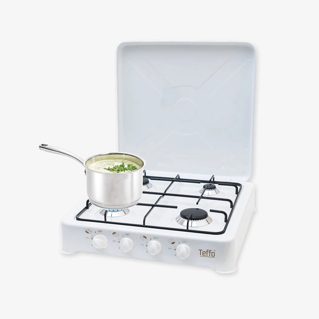 Cuisinière à gaz de table, 4 brûleurs à gaz – portable