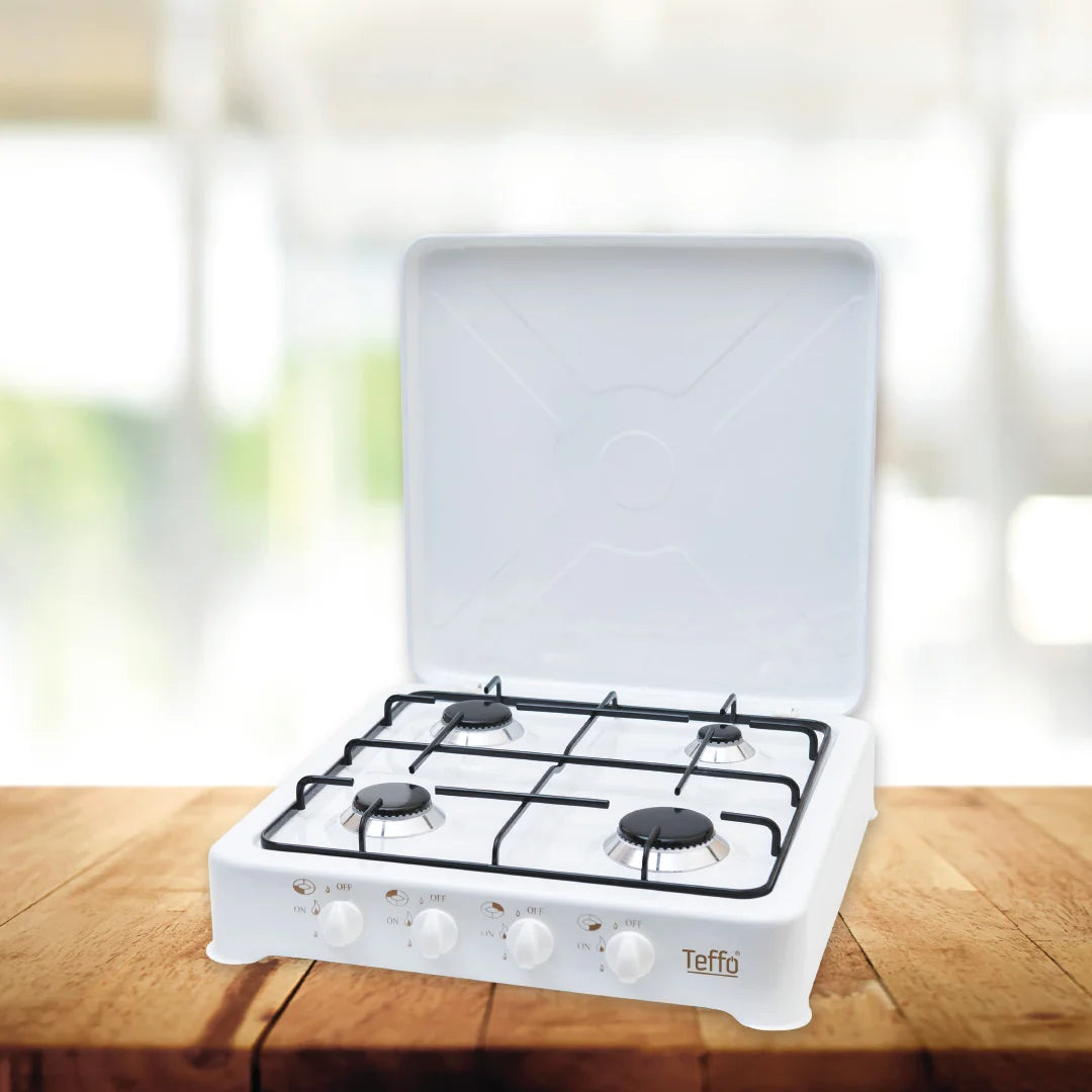 Cuisinière à gaz de table, 4 brûleurs à gaz – portable