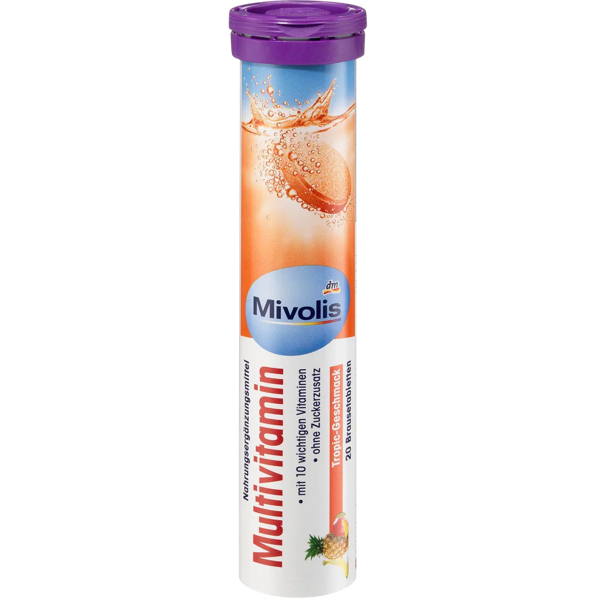 Comprimés effervescents Mivolis Fer + Vitamine C - Compléments alimentaires - 1 sachets de 20 comprimés | Allemagne